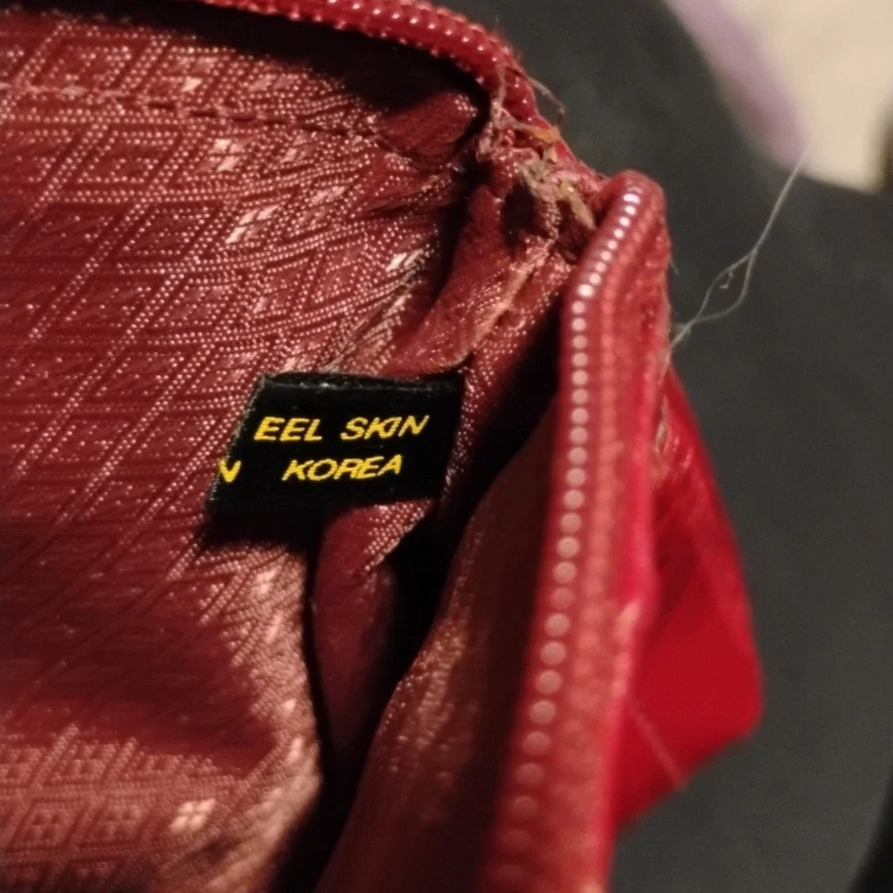 Genuine Eel Skin Cosmetic Bag